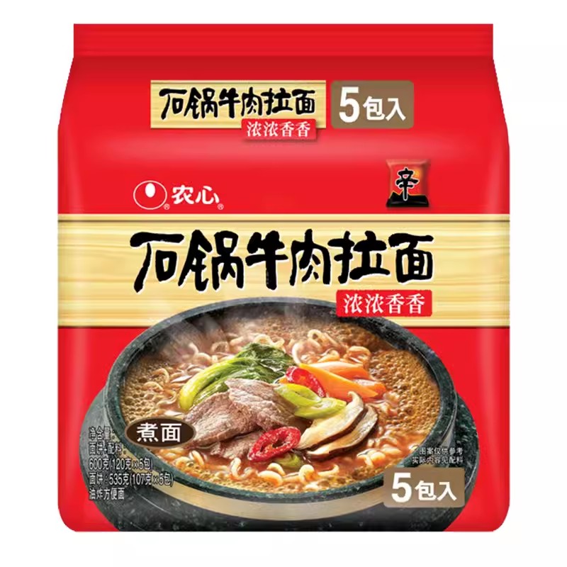 国产农心石锅牛肉拉面